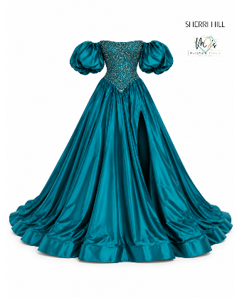 Sherri Hill Style #55641 #0 default Peacock thumbnail
