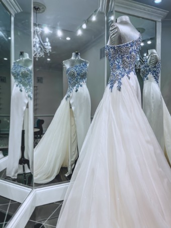 Sherri Hill Style #45678 #2 Periwinkle/Ivory thumbnail