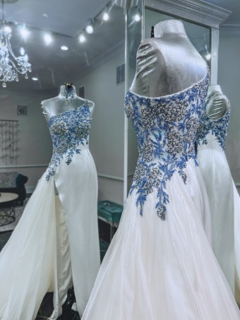 Sherri Hill Style #45678 #3 Periwinkle/Ivory thumbnail