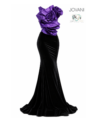Jovani Style #37363 #0 Purple/Black thumbnail