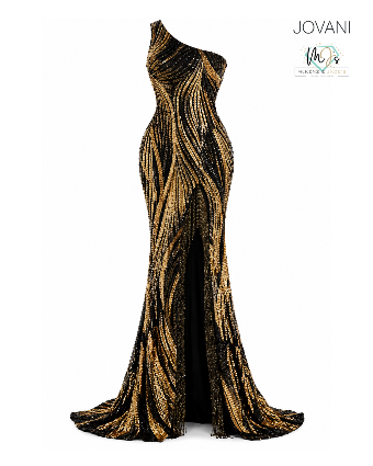 Jovani Style #37351B #0 Black/Gold thumbnail