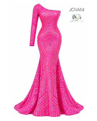Jovani Style #24098B #0 Neon Hot Pink thumbnail