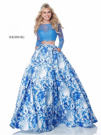 Sherri Hill Style #51961 #0 Blue Print thumbnail