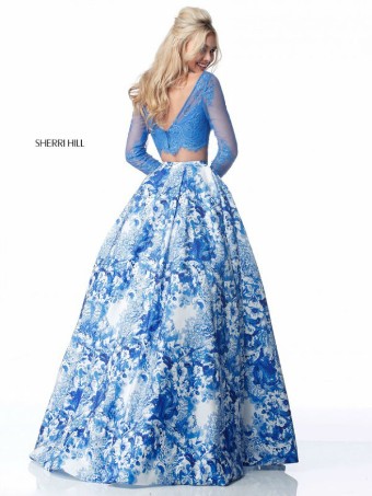Sherri Hill Style #51961 #1 Blue Print thumbnail