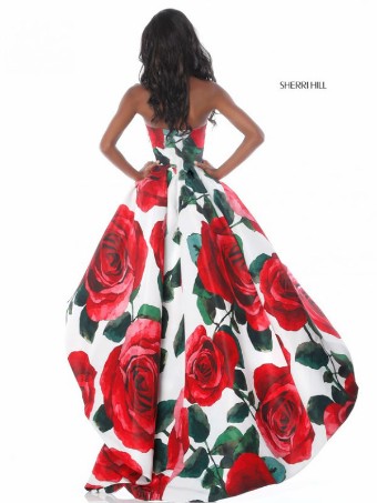 Sherri Hill Style #51816 #4 Red Print thumbnail