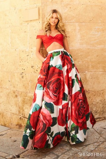 Sherri Hill Style #51815 #1 Red Print thumbnail