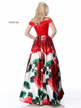 Sherri Hill Style #51815 #4 Red Print thumbnail
