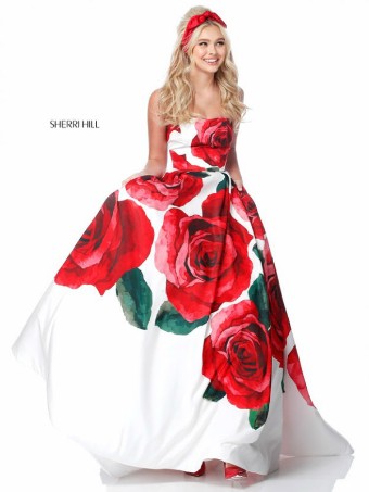 Sherri Hill Style #51887 #0 Red Print thumbnail