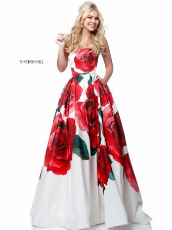 Sherri Hill Style #51887 #3 Red Print thumbnail