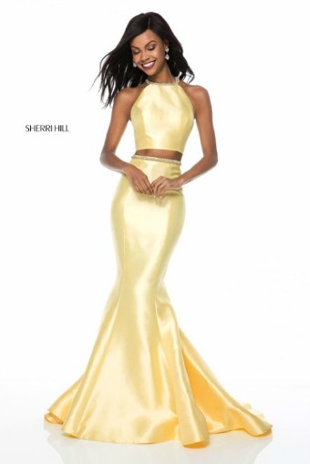 Sherri Hill Style #52024 #0 Light Yellow thumbnail