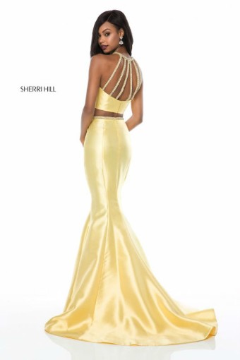 Sherri Hill Style #52024 #1 Light Yellow thumbnail