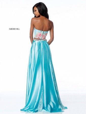 Sherri Hill Style #51932 #3 Aqua Print thumbnail