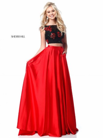 Sherri Hill Style #51867 #0 Black/Red thumbnail
