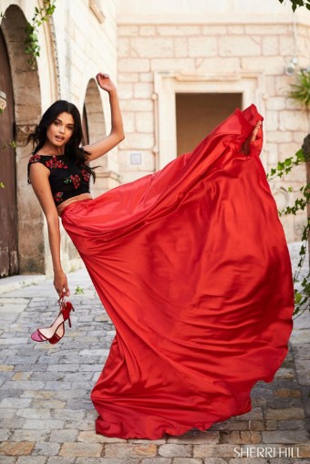 Sherri Hill Style #51867 #1 Black/Red thumbnail