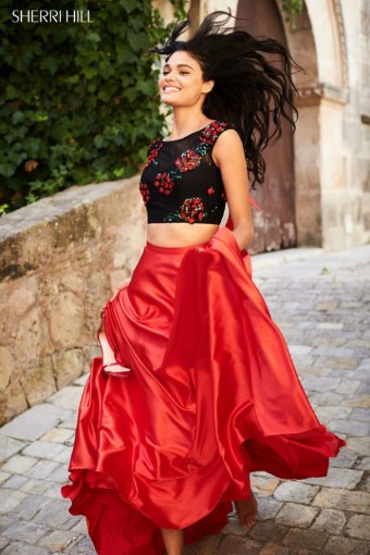 Sherri Hill Style #51867 #4 Black/Red thumbnail