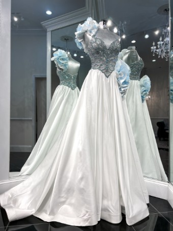 Jovani Style #27079 #6 Light Blue/White thumbnail