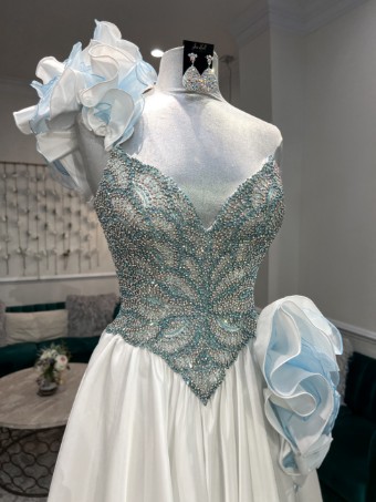Jovani Style #27079 #1 Light Blue/White thumbnail