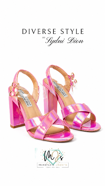 Diverse Style Style #Low Chunky Heel #8 Metallic Pink thumbnail