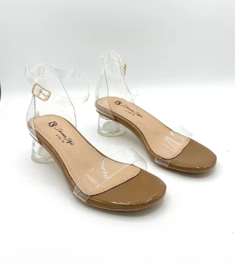 Diverse Style Style #Cinderella Heel #3 Clear/Oatmeal thumbnail
