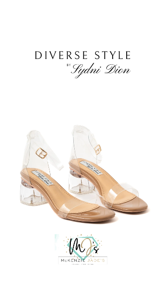 Diverse Style Style #Cinderella Heel #3 Clear/Oatmeal thumbnail