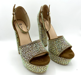 Diverse Style Style #Chunky Platform Heel - Sparkle #1 Silver thumbnail