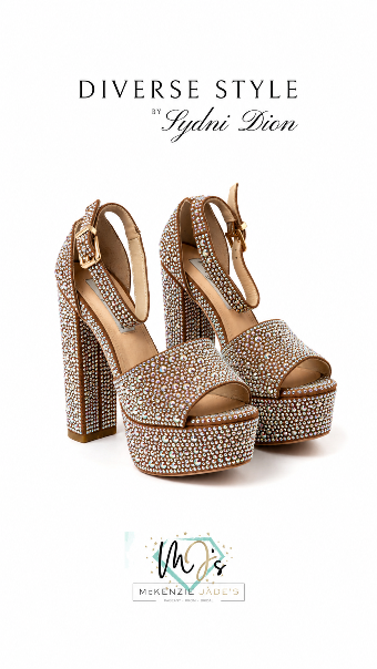 Diverse Style Style #Chunky Platform Heel - Sparkle #1 Silver thumbnail