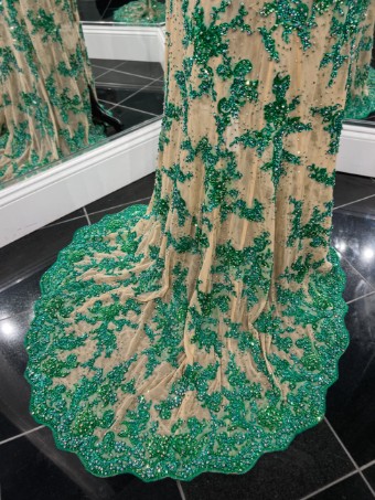 Jovani Style #27277 #5 Green/Nude thumbnail
