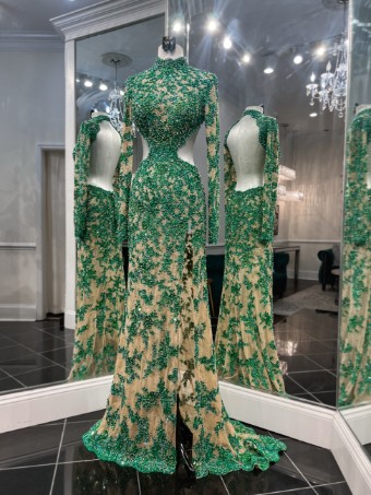 Jovani Style #27277 #6 Green/Nude thumbnail