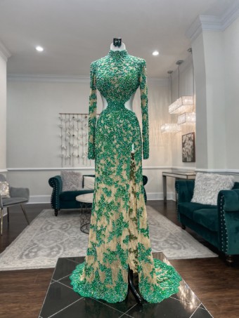 Jovani Style #27277 #0 default Green/Nude thumbnail