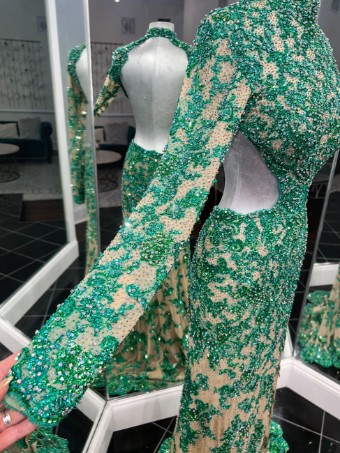 Jovani Style #27277 #3 Green/Nude thumbnail