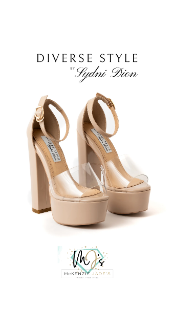 Diverse Style Style #Clear Chunky Platform Heel #6 Light Nude/Cashew thumbnail