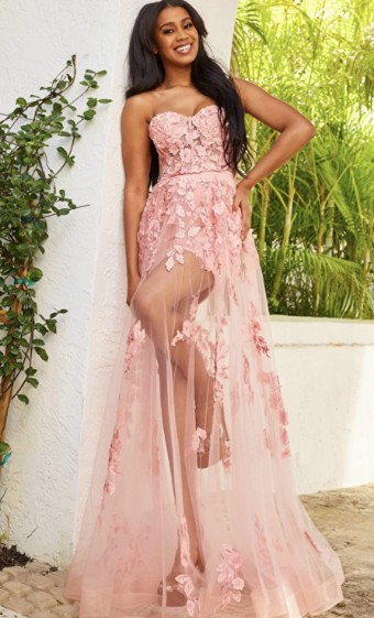 Jovani Sale Style #02845-DNT #0 default Dark Blush thumbnail