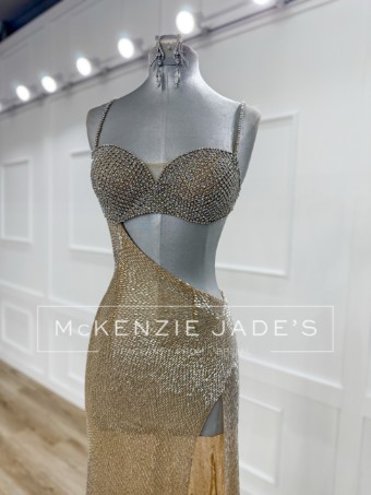 Sherri Hill Style #45704 #6 Nude/Silver thumbnail