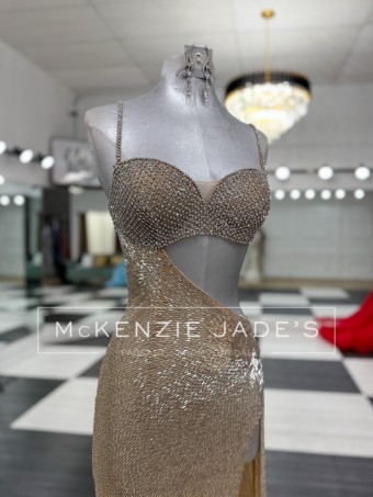 Sherri Hill Style #45704 #7 default Nude/Silver thumbnail