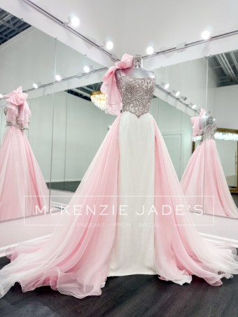 Sherri Hill Style #46241 #2 White/Blush thumbnail