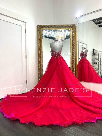 Sherri Hill Style #67087 #2 red/bright fuchsia/ab thumbnail