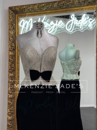 Sherri Hill Style #46334 #5 White/Black thumbnail