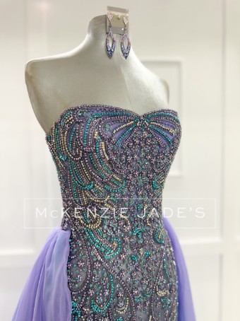 Sherri Hill Style #V-6242 #6 Lilac/Aqua thumbnail