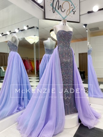 Sherri Hill Style #V-6242 #2 Lilac/Aqua thumbnail