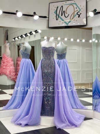 Sherri Hill Style #V-6242 #5 Lilac/Aqua thumbnail