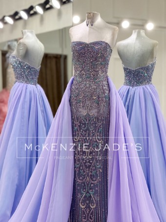 Sherri Hill Style #V-6242 #3 Lilac/Aqua thumbnail