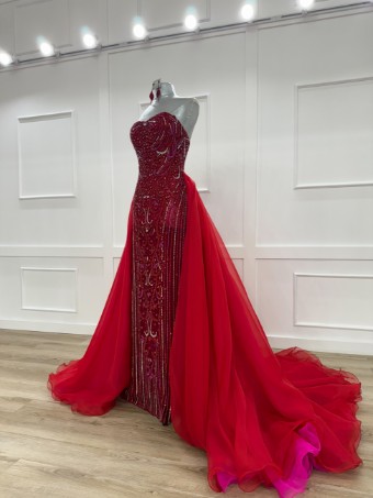 Sherri Hill Style #V-642 #2 Red/Bright Fuchsia thumbnail