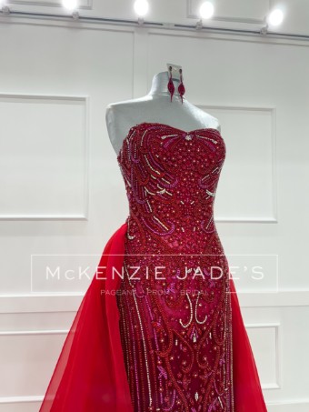 Sherri Hill Style #V-642 #4 default Red/Bright Fuchsia thumbnail