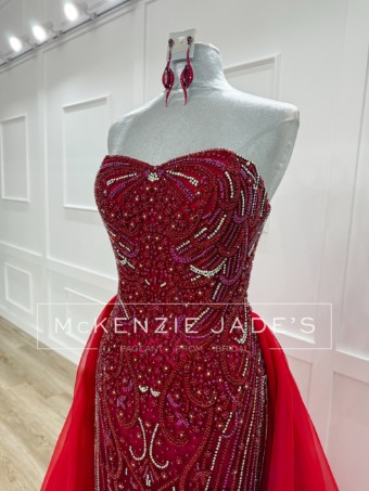 Sherri Hill Style #V-642 #1 Red/Bright Fuchsia thumbnail
