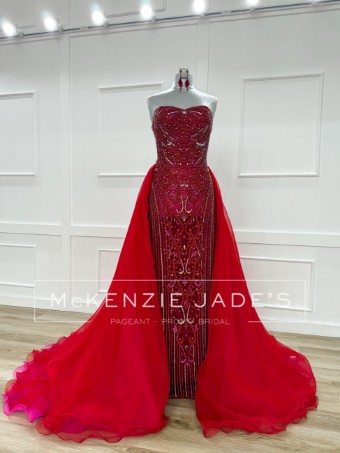 Sherri Hill Style #V-642 #3 Red/Bright Fuchsia thumbnail