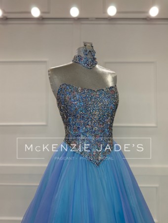 Sherri Hill Style #46290 #1 Periwinkle/Aqua thumbnail