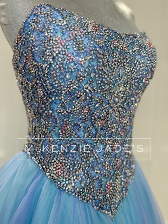 Sherri Hill Style #46290 #2 Periwinkle/Aqua thumbnail