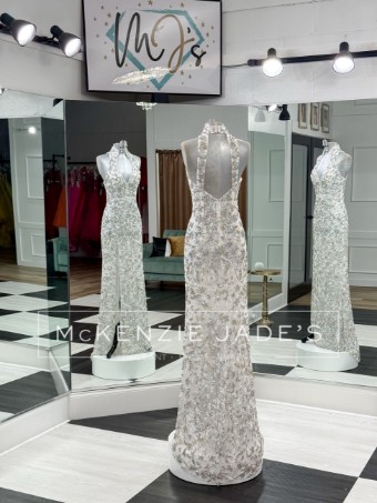 Sherri Hill Style #67089 #6 Ivory/Silver/Ab thumbnail