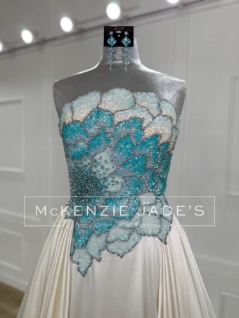 Jovani Style #S47342 #1 Off White/Blue thumbnail