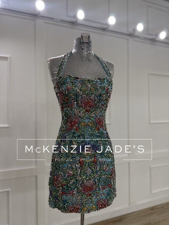 Sherri Hill Style #67198 #2 Aqua/Multi thumbnail